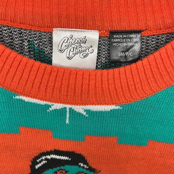 NWOT Merry Kushmas Cheech and Chong Christmas Sweater Men's Small - Picture 5 of 9